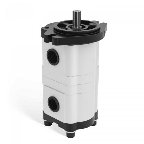 CBNL-E300 Series Medium Pressure Tandem Gear Pump, Aluminum Alloy Double Hydraulic Gear Oil Pump for Agricultural Machinery